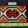 Art# K223 4+ inch. Original Kayapo Traditional Peyote stitch Beaded Bracelet from Brazil.