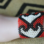 Art# K224 3.5+ inch. Original Kayapo Traditional Peyote stitch Beaded Bracelet from Brazil.