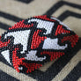 Art# K224 3.5+ inch. Original Kayapo Traditional Peyote stitch Beaded Bracelet from Brazil.