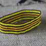 Art# K225 3.5+ inch. Original Kayapo Traditional Peyote stitch Beaded Bracelet from Brazil.