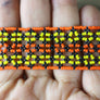Art# K227 3+ inch. Original Kayapo Traditional Peyote stitch Beaded Bracelet from Brazil.
