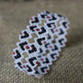 Art# K231 3+ inch. Original Kayapo Traditional Peyote stitch Beaded Bracelet from Brazil.