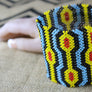 Art# K230 4.5 inch. Original Kayapo Traditional Peyote stitch Beaded Bracelet from Brazil.