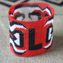 Art# K232 3.5+ inch. Original Kayapo Traditional Peyote stitch Beaded Bracelet from Brazil.