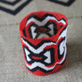 Art# K232 3.5+ inch. Original Kayapo Traditional Peyote stitch Beaded Bracelet from Brazil.