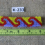 Art# K233 4+ inch. Original Kayapo Traditional Peyote stitch Beaded Bracelet from Brazil.