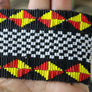Art# K238 3.5+ inch. Original Kayapo Traditional Peyote stitch Beaded Bracelet from Brazil.