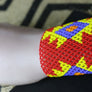 Art# K241 3.5+ inch. Original Kayapo Traditional Peyote stitch Beaded Bracelet from Brazil.
