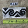 Art# K242 3+ inch. Original Kayapo Traditional Peyote stitch Beaded Bracelet from Brazil.