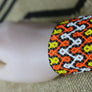 Art# K244 3+ inch. Original Kayapo Traditional Peyote stitch Beaded Bracelet from Brazil.
