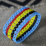 Art# K248 3.5 inch. Original Kayapo Traditional Peyote stitch Beaded Bracelet from Brazil.