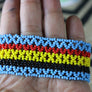 Art# K248 3.5 inch. Original Kayapo Traditional Peyote stitch Beaded Bracelet from Brazil.