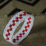 Art# K253 4+ inch. Original Kayapo Traditional Peyote stitch Beaded Bracelet from Brazil.
