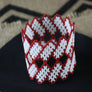 Art# K255 3 inch. Original Kayapo Traditional Peyote stitch Beaded Bracelet from Brazil.