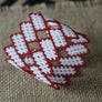 Art# K255 3 inch. Original Kayapo Traditional Peyote stitch Beaded Bracelet from Brazil.