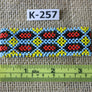 Art# K257 3+ inch. Original Kayapo Traditional Peyote stitch Beaded Bracelet from Brazil.