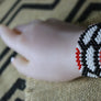 Art# K266 3.5+ inch. Original Kayapo Traditional Peyote stitch Beaded Bracelet from Brazil.