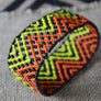 Art# K269 4+ inch. Original Kayapo Traditional Peyote stitch Beaded Bracelet from Brazil.