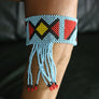 Art# K271 5 inch. Original Kayapo Traditional Peyote stitch Beaded Bracelet from Brazil.