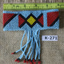 Art# K271 5 inch. Original Kayapo Traditional Peyote stitch Beaded Bracelet from Brazil.