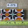 Art# K273 3+ inch. Original Kayapo Traditional Peyote stitch Beaded Bracelet from Brazil.