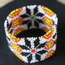 Art# K273 3+ inch. Original Kayapo Traditional Peyote stitch Beaded Bracelet from Brazil.