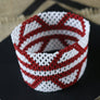 Art# K275 3+ inch. Original Kayapo Traditional Peyote stitch Beaded Bracelet from Brazil.