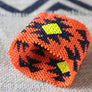 Art# K278 3.5 inch. Original Kayapo Traditional Peyote stitch Beaded Bracelet from Brazil.