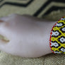 Art# K281 3+ inch. Original Kayapo Traditional Peyote stitch Beaded Bracelet from Brazil.