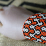 Art# K286 3.5 inch. Original Kayapo Traditional Peyote stitch Beaded Bracelet from Brazil.