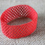 Art# K287 3+ inch. Original Kayapo Traditional Peyote stitch Beaded Bracelet from Brazil.