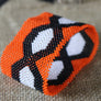 Art# K289 3+ inch. Original Kayapo Traditional Peyote stitch Beaded Bracelet from Brazil.