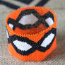 Art# K289 3+ inch. Original Kayapo Traditional Peyote stitch Beaded Bracelet from Brazil.