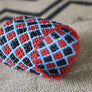 Art# K297 3+ inch. Original Kayapo Traditional Peyote stitch Beaded Bracelet from Brazil.