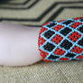 Art# K297 3+ inch. Original Kayapo Traditional Peyote stitch Beaded Bracelet from Brazil.