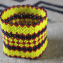 Art# K301 4+ inch. Original Kayapo Traditional Peyote stitch Beaded Bracelet from Brazil.