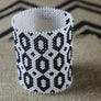 Art# K302 3.5+ inch. Original Kayapo Traditional Peyote stitch Beaded Bracelet from Brazil.