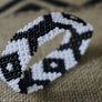 Art# K303 3.5+ inch. Original Kayapo Traditional Peyote stitch Beaded Bracelet from Brazil.