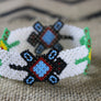 Art# K305 3.5 inch. Original Kayapo Traditional Peyote stitch Beaded Bracelet from Brazil.