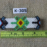 Art# K305 3.5 inch. Original Kayapo Traditional Peyote stitch Beaded Bracelet from Brazil.