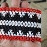 Art# K308 3.5 inch. Original Kayapo Traditional Peyote stitch Beaded Bracelet from Brazil.