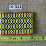 Art# K311 3 inch. Original Kayapo Traditional Peyote stitch Beaded Bracelet from Brazil.