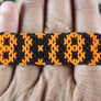 Art# K312 3+ inch. Original Kayapo Traditional Peyote stitch Beaded Bracelet from Brazil.
