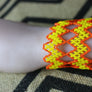 Art# K313 3+ inch. Original Kayapo Traditional Peyote stitch Beaded Bracelet from Brazil.