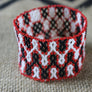 Art# K315 3 inch. Original Kayapo Traditional Peyote stitch Beaded Bracelet from Brazil.