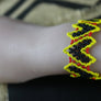 Art# K317 2.5+ inch. Original Kayapo Traditional Peyote stitch Beaded Bracelet from Brazil.