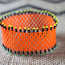 Art# K322 3+ inch. Original Kayapo Traditional Peyote stitch Beaded Bracelet from Brazil