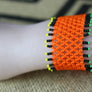 Art# K322 3+ inch. Original Kayapo Traditional Peyote stitch Beaded Bracelet from Brazil