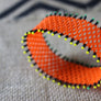 Art# K322 3+ inch. Original Kayapo Traditional Peyote stitch Beaded Bracelet from Brazil