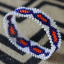 Art# K324 4 inch. Original Kayapo Traditional Peyote stitch Beaded Bracelet from Brazil